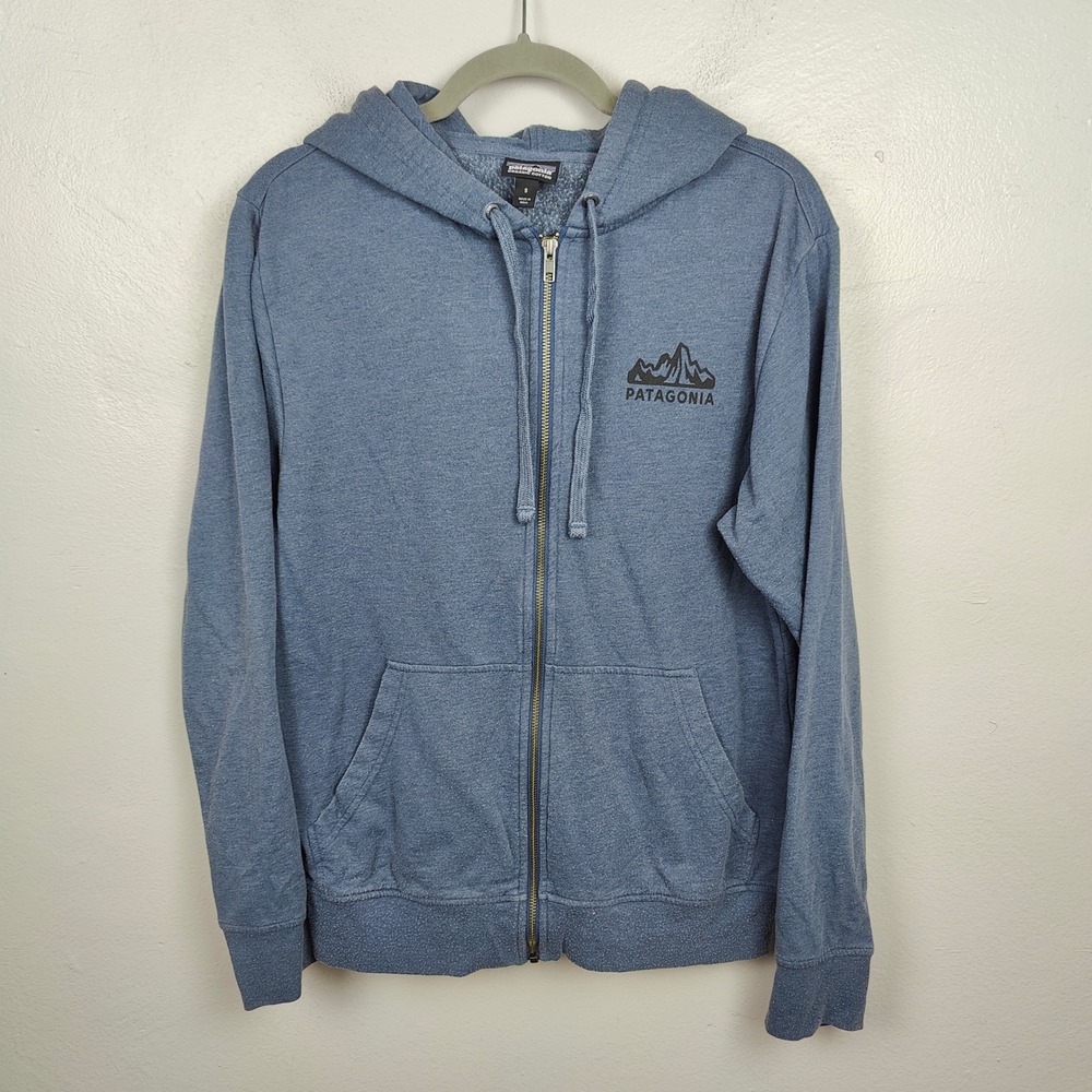 Patagonia Fitz Roy‎ Scope Lightweight Full-Zip Hoody Mens Small Blue Organic